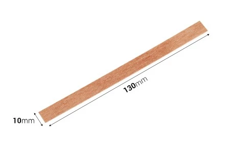 Drveni fitilj 10x130mm sa metalnom osnovom za sveće - 25 kom-2