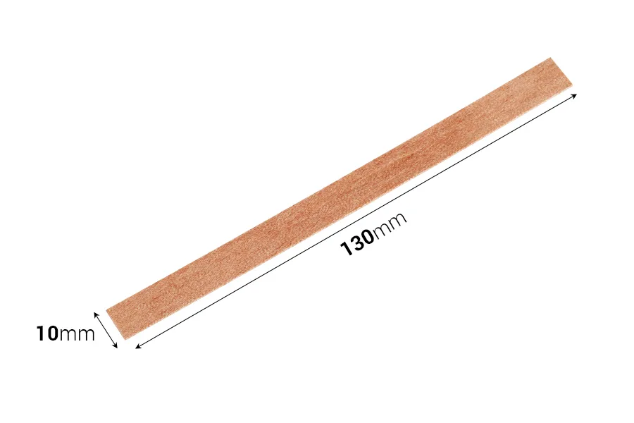 Drveni fitilj 10x130mm sa metalnom osnovom za sveće - 25 kom Drveni fitilj 10x130mm sa metalnom osnovom za sveće - 25 kom