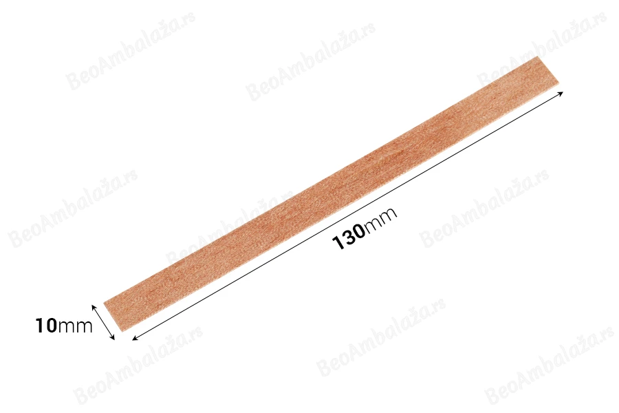 Drveni fitilj 10x130mm sa metalnom osnovom za sveće - 25 kom-dimenzije_slike