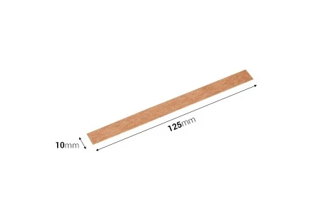 Drveni fitilj 10x125mm sa metalnom osnovom za sveće - 25 kom-2