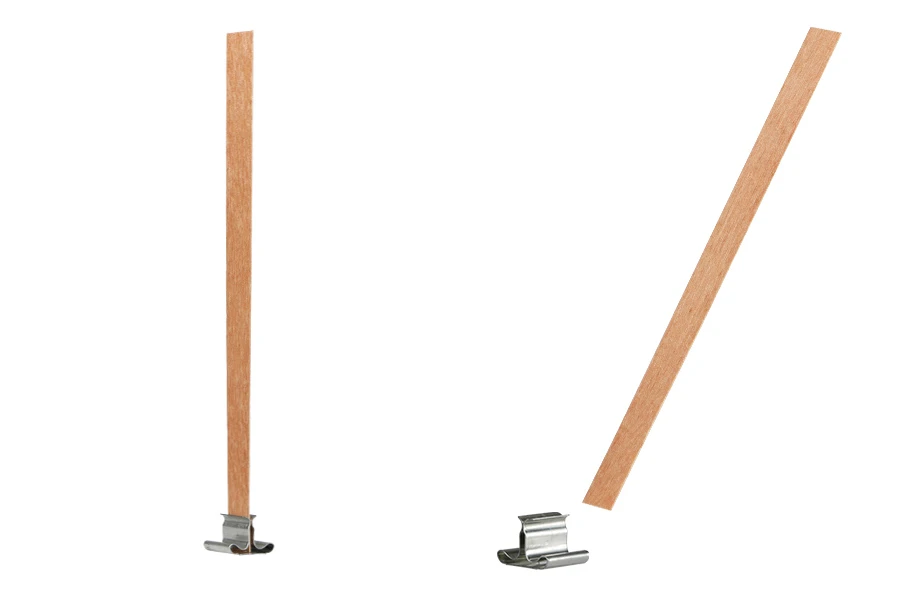 Drveni fitilj 10x150mm sa metalnom osnovom za sveće - 25 kom-slika_proizvoda