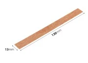 Drveni fitilj 13x130 mm sa metalnom osnovom za sveće - 25 kom-dimenzije_slike