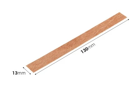 Drveni fitilj 13x130 mm sa metalnom osnovom za sveće - 25 kom-2