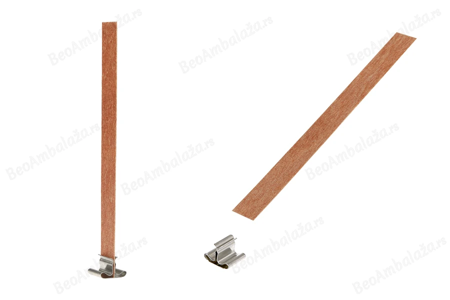 Drveni fitilj 13x130 mm sa metalnom osnovom za sveće - 25 kom-slika_proizvoda