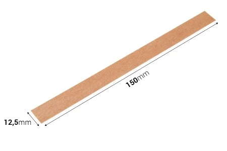Drveni fitilj 12,5x150 mm sa metalnom osnovom za sveće - 25 kom-2