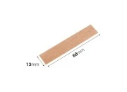 Drveni fitilj 13x60 mm sa metalnom osnovom za sveće - 25 kom Drveni fitilj 13x60 mm sa metalnom osnovom za sveće - 25 kom