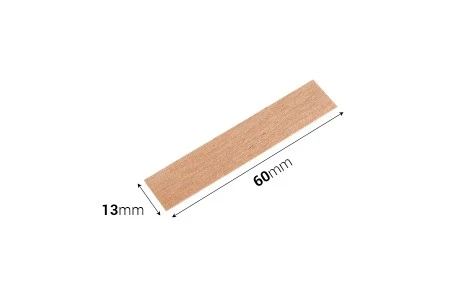 Drveni fitilj 13x60 mm sa metalnom osnovom za sveće - 25 kom-2