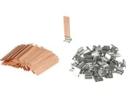 Drveni fitilj 13x60 mm sa metalnom osnovom za sveće - 25 kom Drveni fitilj 13x60 mm sa metalnom osnovom za sveće - 25 kom