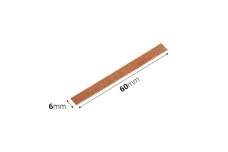Drveni fitilj 6x60 mm sa metalnom osnovom za sveće - 25 kom-2