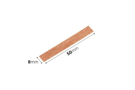 Drveni fitilj 8x50mm sa metalnom osnovom za sveće - 25 kom-2