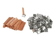 Drveni fitilj 8x50mm sa metalnom osnovom za sveće - 25 kom Drveni fitilj 8x50mm sa metalnom osnovom za sveće - 25 kom