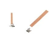 Drveni fitilj 8x50mm sa metalnom osnovom za sveće - 25 kom Drveni fitilj 8x50mm sa metalnom osnovom za sveće - 25 kom