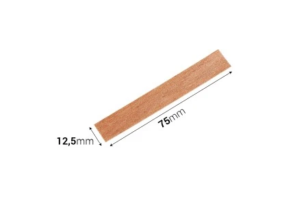 Drveni fitilj 12,5x75mm sa metalnom osnovom za sveće - 25 kom-2