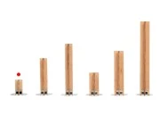 Drveni krstasti fitilj 10x20 mm sa metalnom osnovom za sveću - 25 kom-