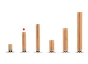 Drveni krstasti fitilj 10x50 mm sa metalnom osnovom za sveću - 25 kom-