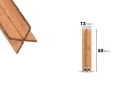 Drveni krstasti fitilj 13x60 mm sa metalnom osnovom za sveću - 25 kom Drveni krstasti fitilj 13x60 mm sa metalnom osnovom za sveću - 25 kom