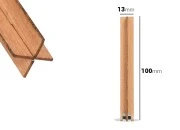 Drveni krstasti fitilj 13x100 mm sa metalnom osnovom za sveću - 25 kom-dimenzije_slike
