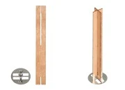 Drveni krstasti fitilj 13x100 mm sa metalnom osnovom za sveću - 25 kom-slika_proizvoda