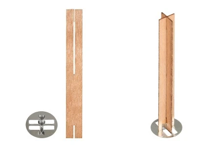 Drveni krstasti fitilj 13x100 mm sa metalnom osnovom za sveću - 25 kom-1