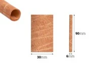 Drveni cilindrični fitilj 6x90 mm sa metalnom osnovom za sveću - 25 kom Drveni cilindrični fitilj 6x90 mm sa metalnom osnovom za sveću - 25 kom