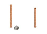 Drveni cilindrični fitilj 6x90 mm sa metalnom osnovom za sveću - 25 kom Drveni cilindrični fitilj 6x90 mm sa metalnom osnovom za sveću - 25 kom