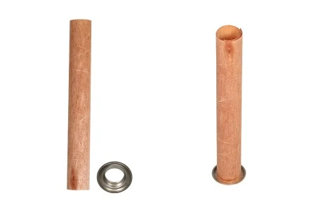 Drveni cilindrični fitilj 15x120 mm sa metalnom osnovom za sveću - 25 kom-1