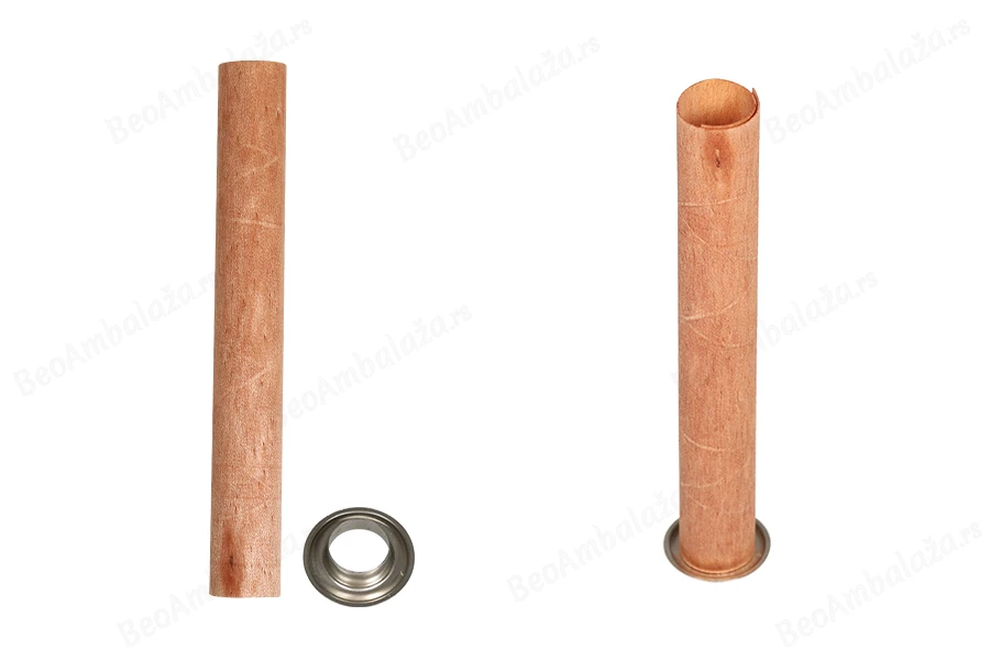 Drveni cilindrični fitilj 15x120 mm sa metalnom osnovom za sveću - 25 kom-slika_proizvoda