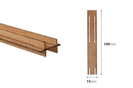 Drveni fitilj 15x100mm sa metalnom osnovom za sveće - 5 kom-2