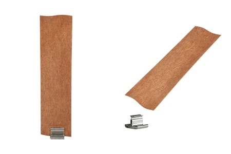 Drveni fitilj 20x120 mm sa metalnom osnovom za sveće - 25 kom-1