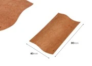 Drveni fitilj 40x80 mm sa metalnom osnovom za sveće - 25 kom