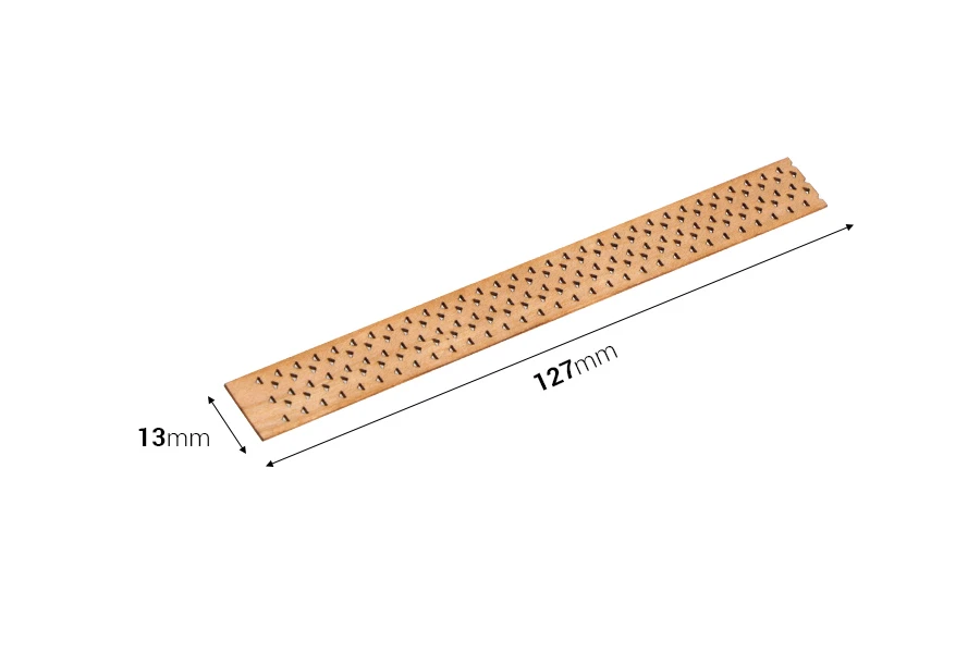 Drveni fitilj 13x127 mm sa metalnom osnovom za sveće - 25 kom-dimenzije_slike