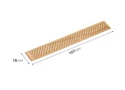 Drveni fitilj  16x127 mm sa metalnom osnovom za sveće - 5 kom