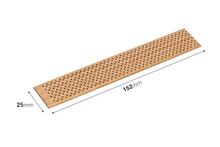Drveni fitilj 25x152 mm sa metalnom osnovom za sveće - 5 kom-2
