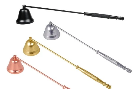 Metalni aparat za gašenje sveća (Inox) u crnoj boji, u obliku zvona-1