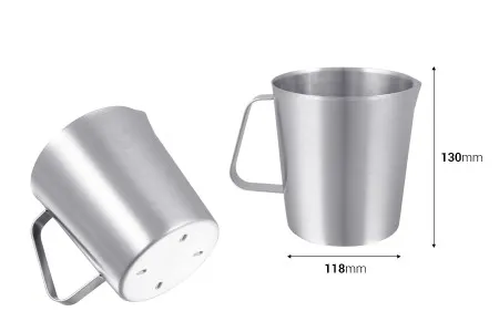 Posuda od nerđajućeg čelika (Inox) sa menzurom i drškom 1000mL-2