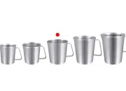 Posuda od nerđajućeg čelika (Inox) sa menzurom i drškom 1000mL-