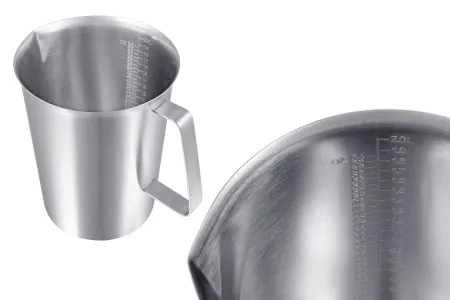 Posuda od nerđajućeg čelika (Inox) sa menzurom i drškom 2000mL-4