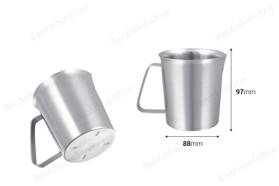 Posuda od nerđajućeg čelika (Inox) sa menzurom i drškom 500mL-dimenzije_slike
