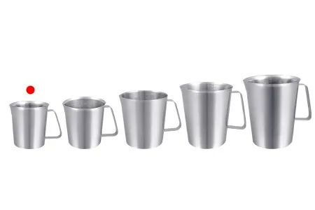 Posuda od nerđajućeg čelika (Inox) sa menzurom i drškom 500mL-3