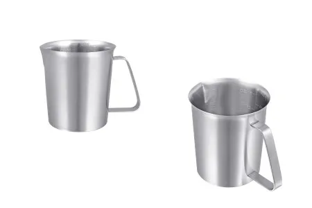 Posuda od nerđajućeg čelika (Inox) sa menzurom i drškom 500mL-1