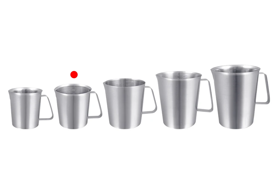 Posuda od nerđajućeg čelika (Inox) sa menzurom i drškom 700mL-