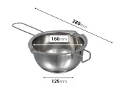 Posuda od nerđajućeg čelika (Inox) za Bain-Marie 600mL Posuda od nerđajućeg čelika (Inox) za Bain-Marie 600mL