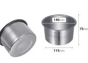 Posuda od nerđajućeg čelika (Inox) za Bain-Marie 140 mm Posuda od nerđajućeg čelika (Inox) za Bain-Marie 140 mm