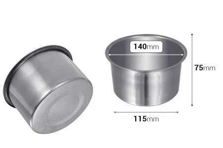 Posuda od nerđajućeg čelika (Inox) za Bain-Marie 140 mm-2