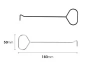 Dipper (Inox) za fitilje za sveće 183x50 mm-dimenzije_slike