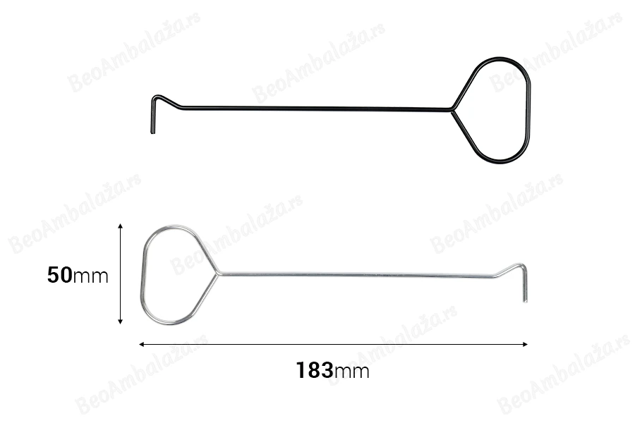 Dipper (Inox) za fitilje za sveće 183x50 mm-dimenzije_slike