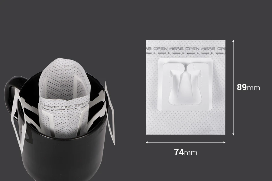 Pojedinačni filteri za kafu i čaj, bele boje - 50 kom-dimenzije_slike