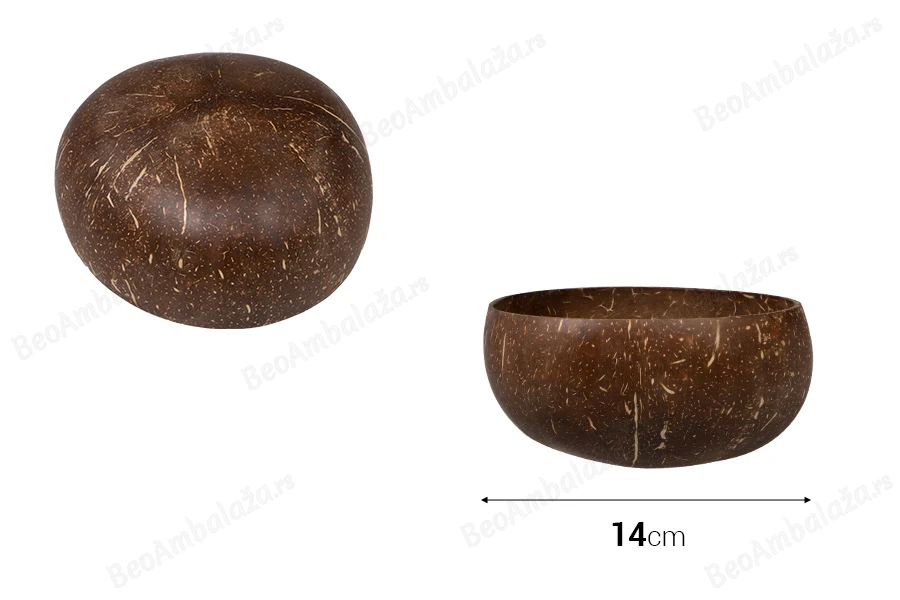 Posuda od prirodnog kokosa - spoljašnji prečnik 14cm-dimenzije_slike