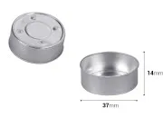 Aluminijumski okrugli držač za svećice 37x14 mm - 100 kom Aluminijumski okrugli držač za svećice 37x14 mm - 100 kom