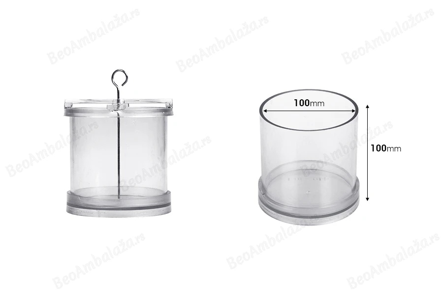 Plastični kalup za sveće P10x10 cm cilindričnog oblika-dimenzije_slike